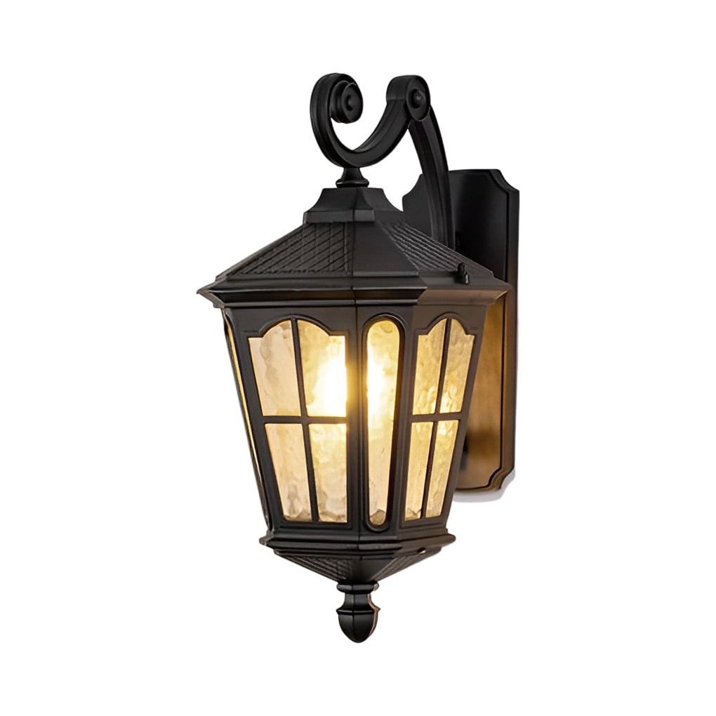 Retro Waterproof LED Aluminum Black Vintage Solar Outdoor Wall Light - Lumpaz