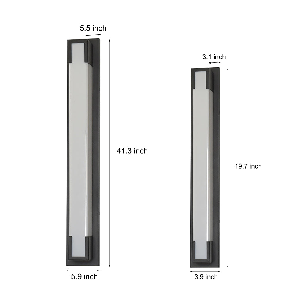 Retro Rectangular Waterproof LED Black Decorative Outdoor Wall Lights - Lumpaz