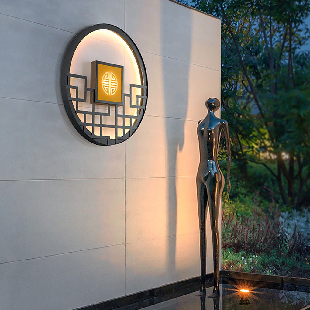 Asian Style Outdoor LED Landscape Decorative Lighting Wall Lamp for Villa Courtyard - Lumpaz