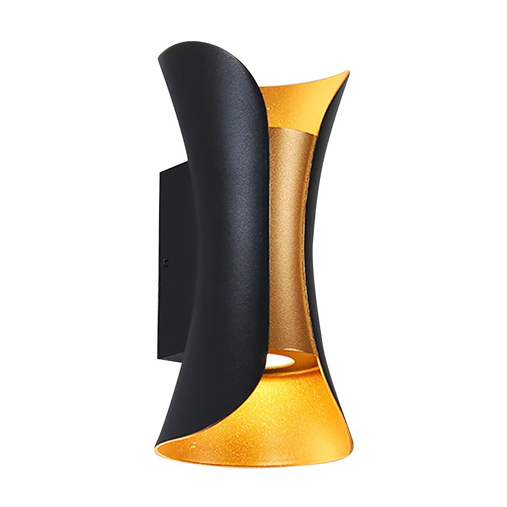 Curved LED Up and Down Lighting Waterproof Modern Outdoor Wall Lights - Lumpaz
