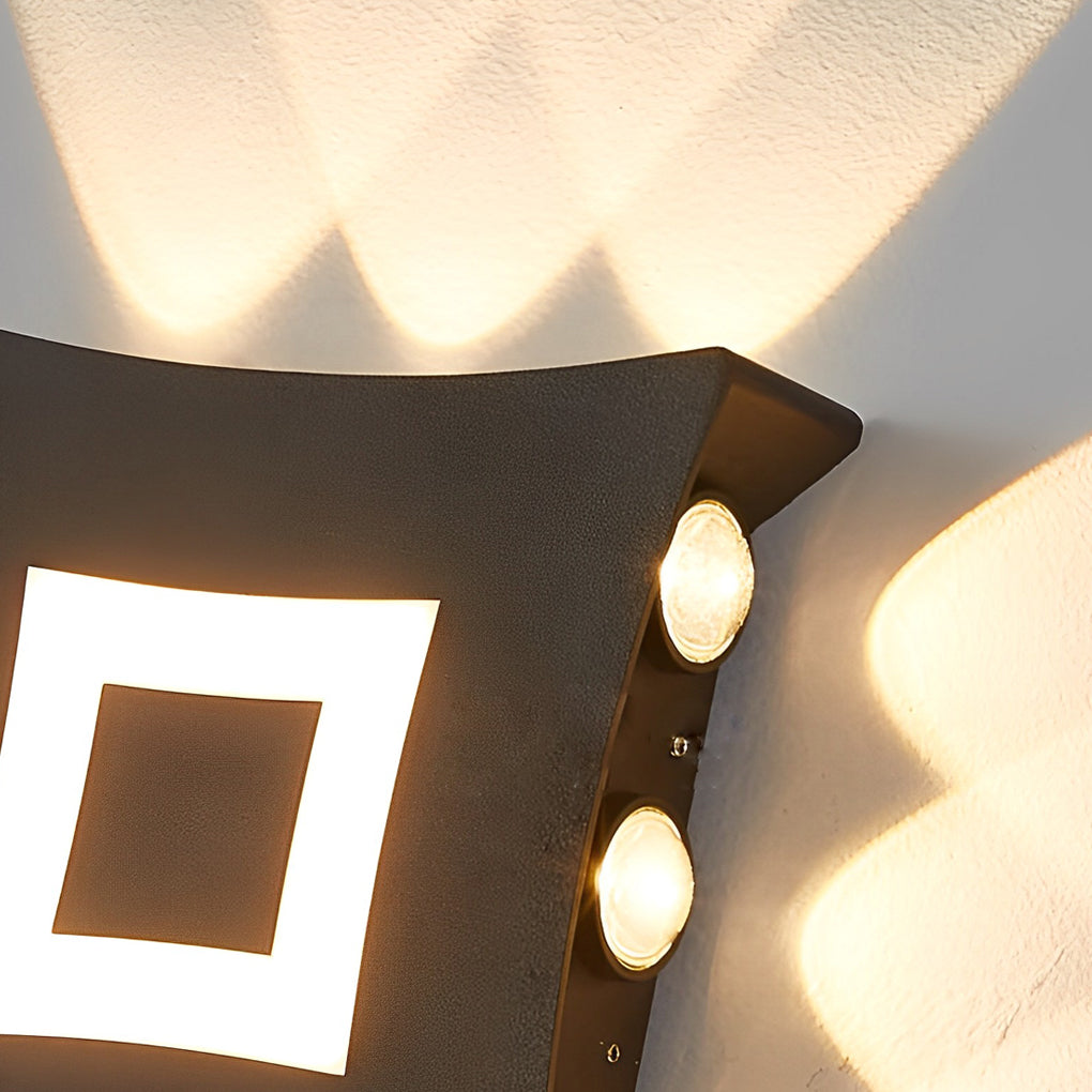 Unique Star Up and Down Lighting LED Waterproof Black Modern Wall Lamp - Lumpaz