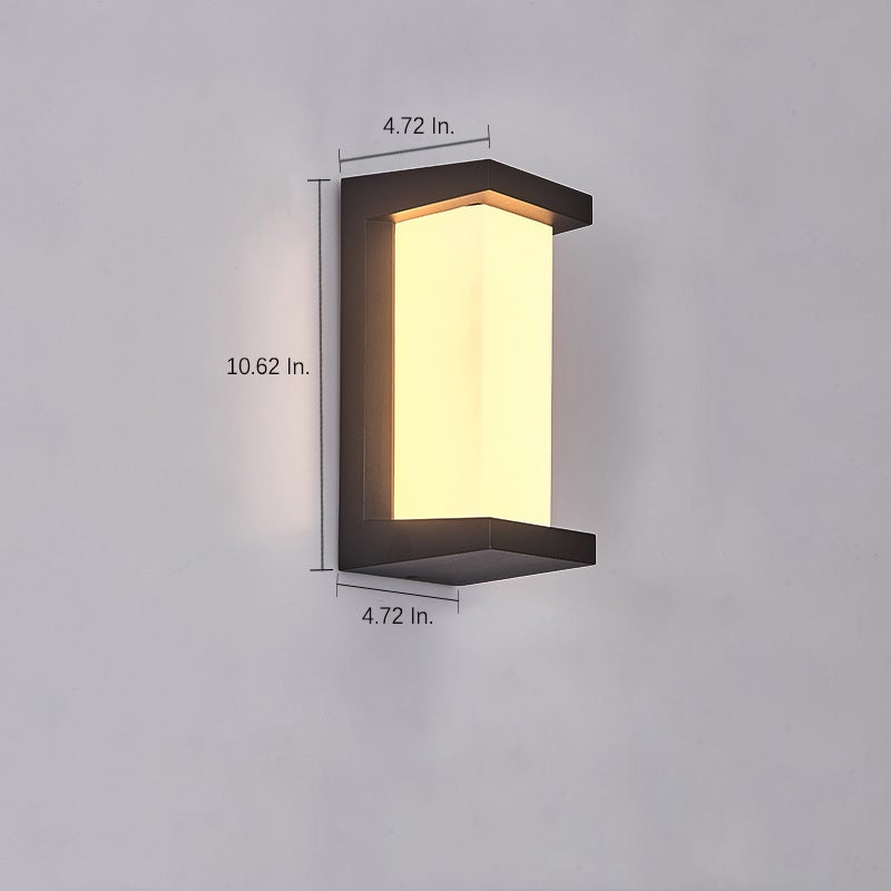 Creative Geometric Waterproof Black Modern Outdoor Wall Lights Wall Lamp - Lumpaz