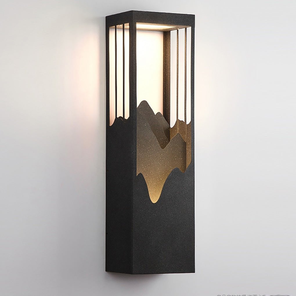 Mountain Scenery LED up Down Lighting Waterproof Solar Wall Lamp Porch Lights - Lumpaz