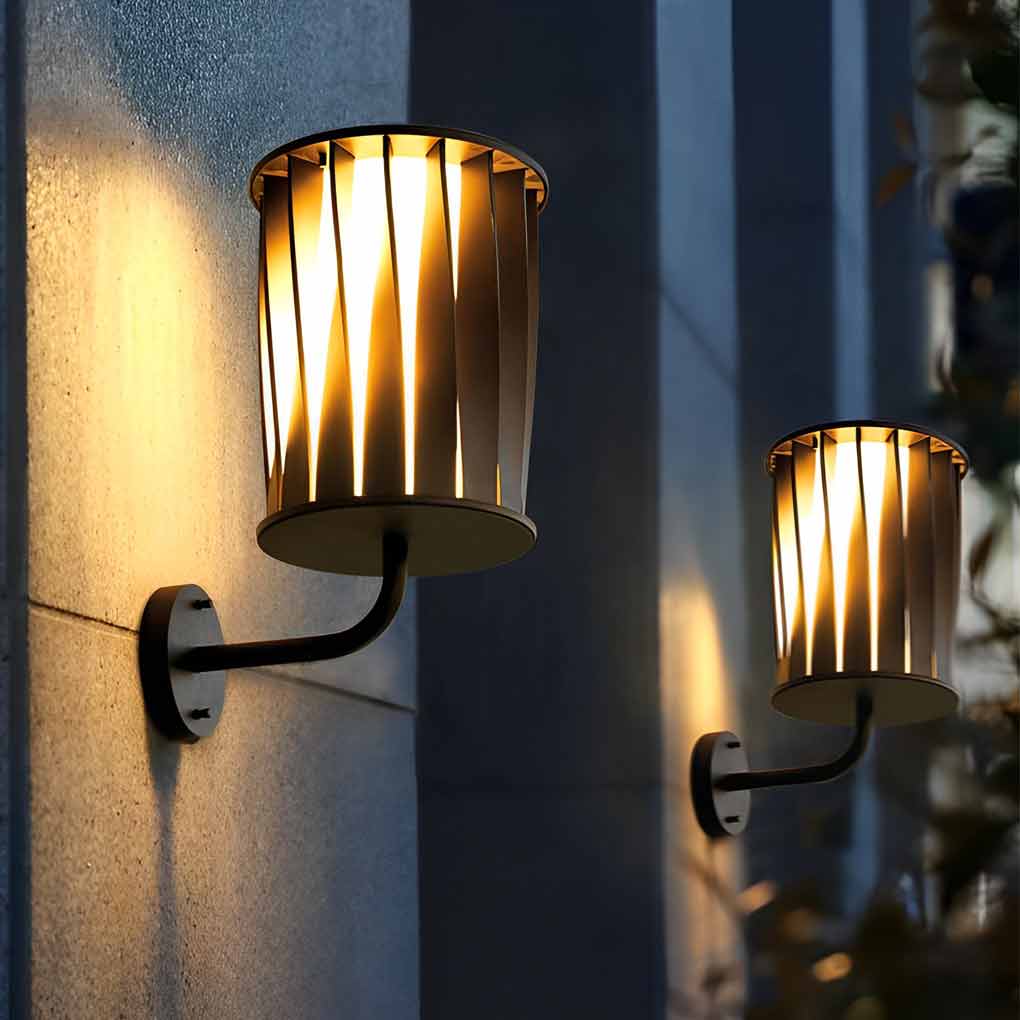 Creative Twisted Waterproof LED Modern Outdoor Wall Lamp Plug in Wall Lights - Lumpaz
