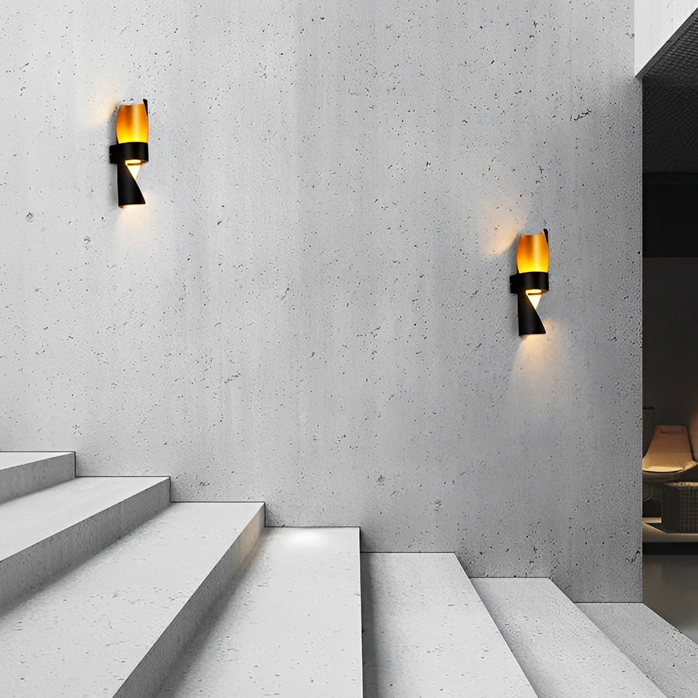 Circular Waterproof Up and Down Lighting COB Modern Outdoor Wall Lights - Lumpaz