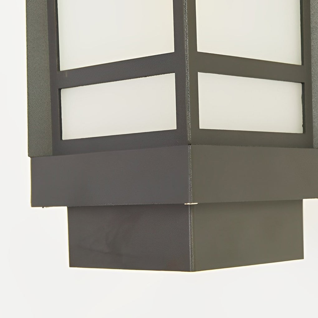 Vintage Waterproof LED Glass Matte Black Retro Wall Lamp Exterior Lights - Lumpaz