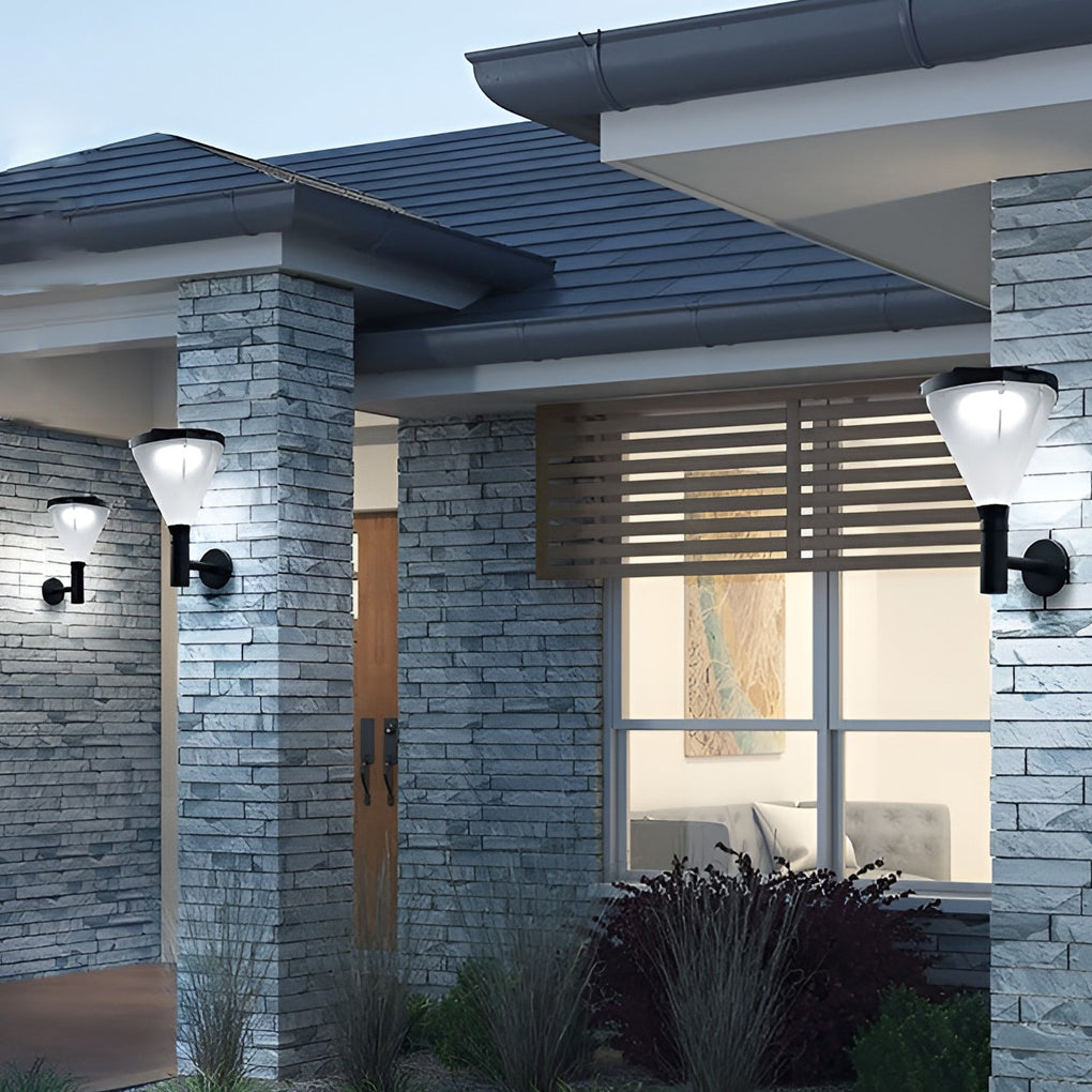 Geometric Waterproof LED Modern Outdoor Plug in Wall Lamp Wall Sconce Lighting - Lumpaz
