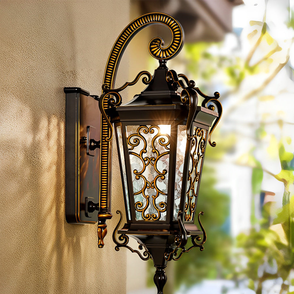 Retro Pattern Outdoor Waterproof European Style Wall Lamp Exterior Lights - Lumpaz