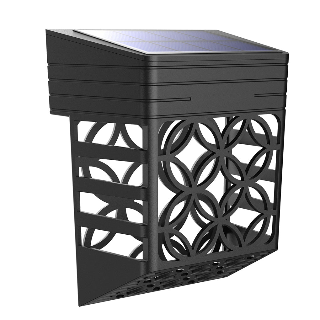 Solar Hollow Outdoor Wall Sconce Lighting Led Fence Wall Lamp Garden Lights - Lumpaz