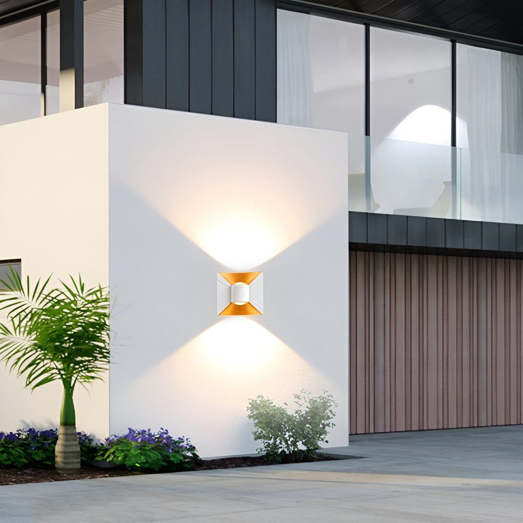 Square Up and Down Lights 6W LED Waterproof Modern Outdoor Sconces - Lumpaz