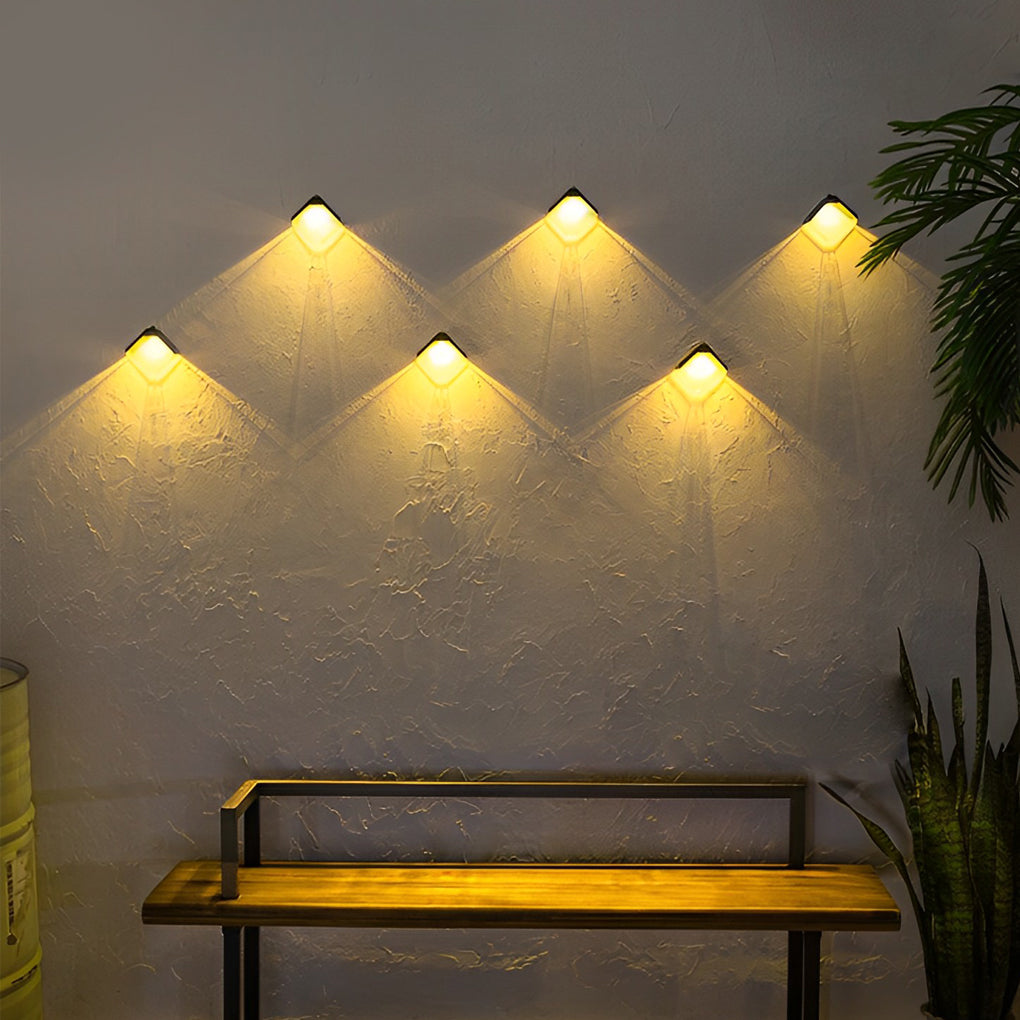 2Pcs Waterproof LED Multi Color Light Modern Solar Wall Washer Light - Lumpaz