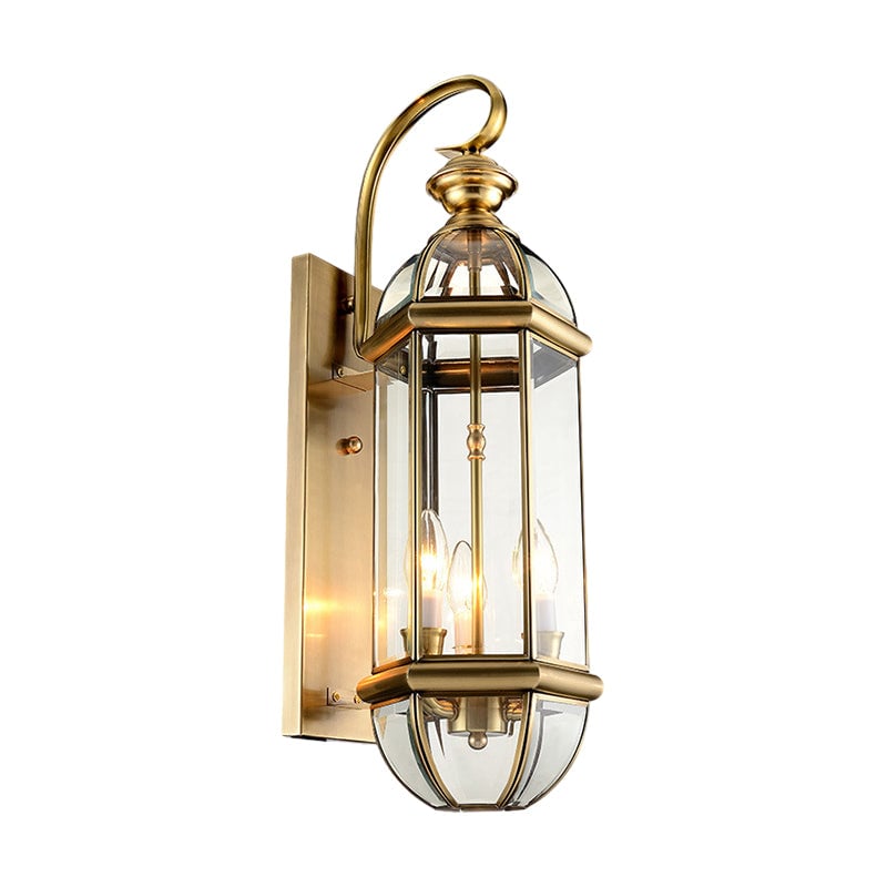 Retro Creative Copper Glass European Style Outdoor Wall Lights Exterior Lamp - Lumpaz