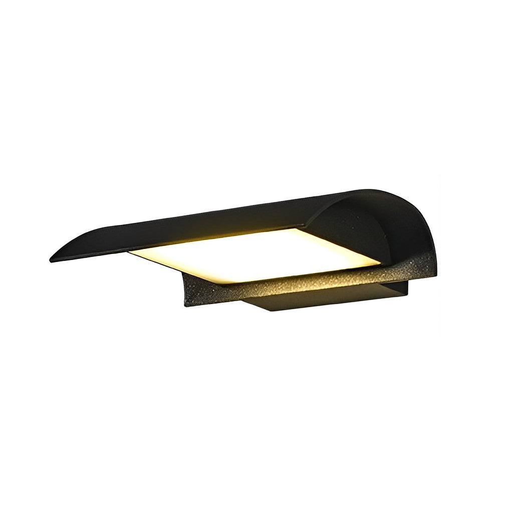 Curved Outdoor Waterproof LED Black Modern Minimalist Wall Lamp Exterior Lighting - Lumpaz
