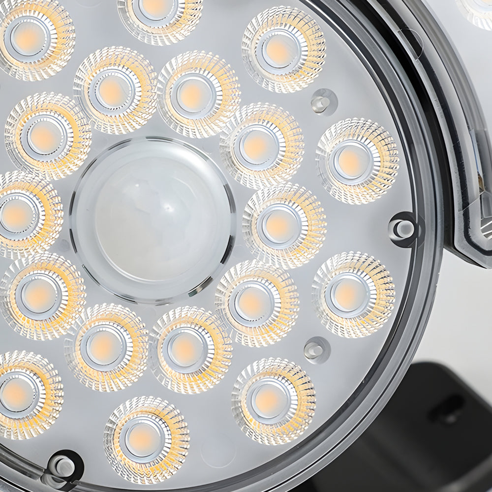 Solar Motion Security Light 3-Head Wall Fixture with Motion Sensor - Lumpaz