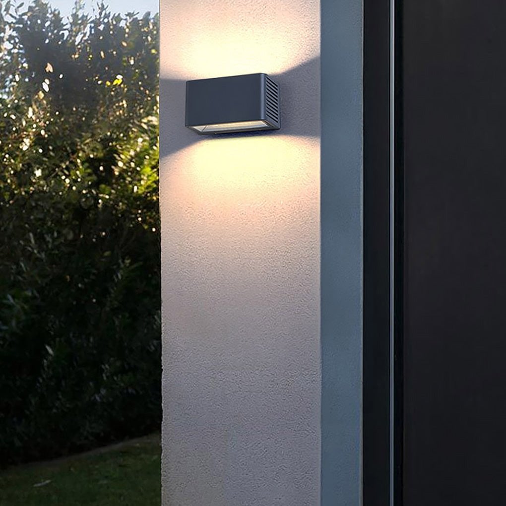 Rectangle LED Waterproof Nordic Up and Down Lights Outdoor Wall Lights Sconces - Lumpaz