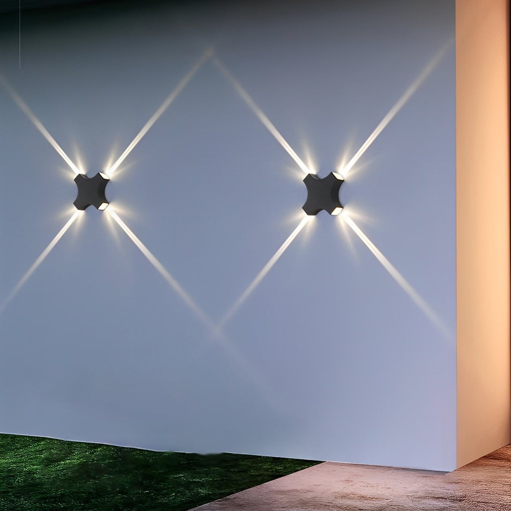 Creative Starlight Decorative LED Waterproof Black Modern Wall Lamp - Lumpaz