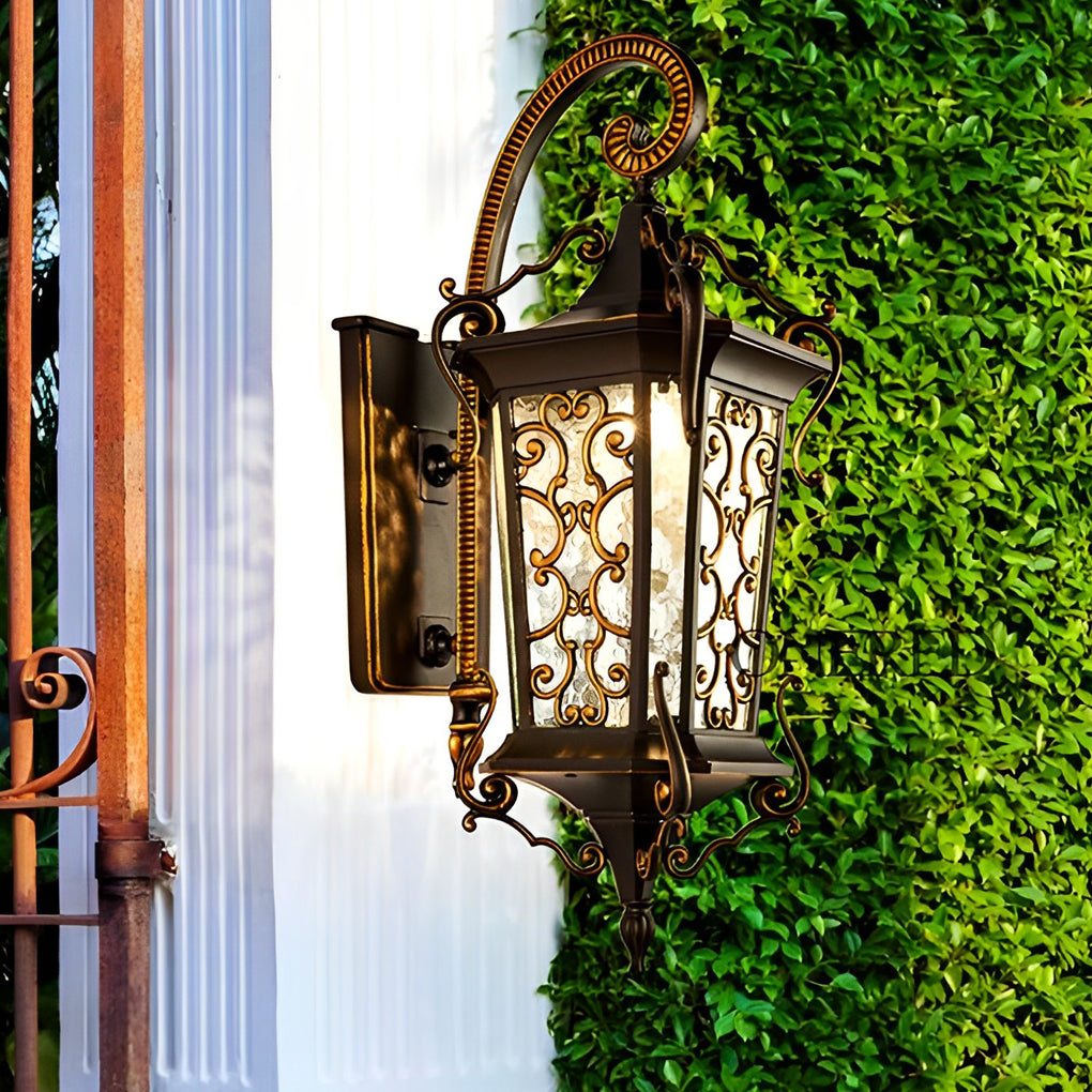 Retro Pattern Outdoor Waterproof European Style Wall Lamp Exterior Lights - Lumpaz