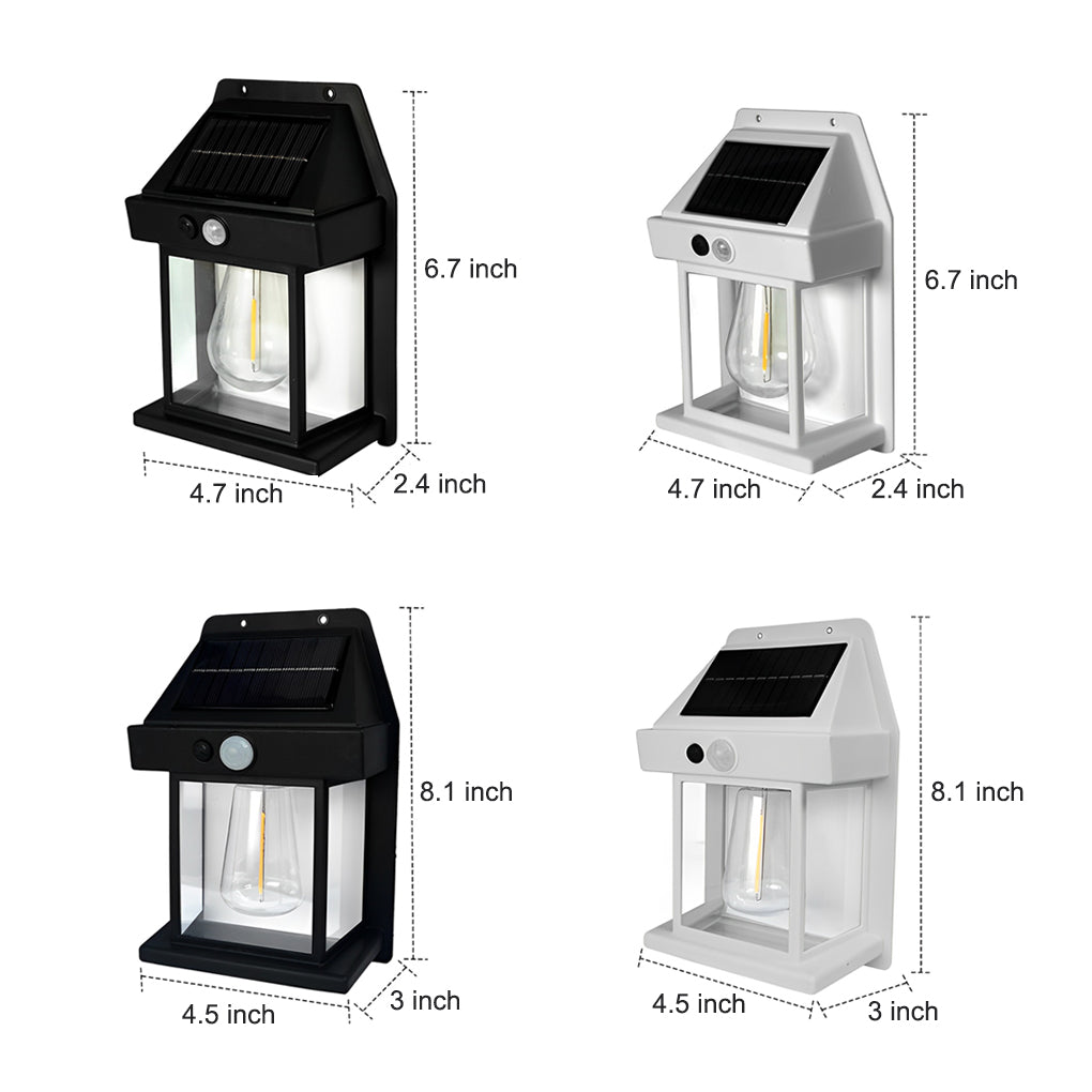Waterproof Tungsten Bulb Intelligent Three Modes Modern Solar Wall Lights - Lumpaz