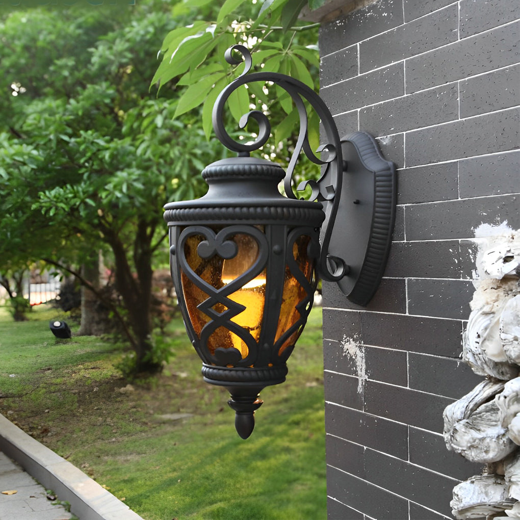Retro Die-Casting Aluminum Waterproof American Outdoor Wall Light Fixture - Lumpaz