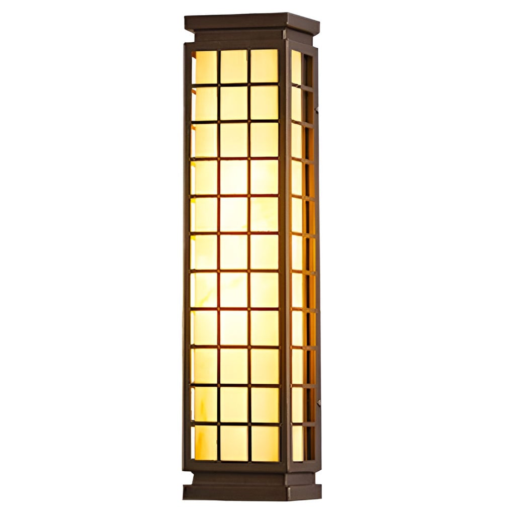 Classic Rectangular T5 Waterproof Vintage Outdoor Wall Lights Fixture - Lumpaz
