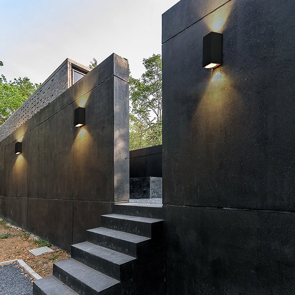 Modern Square Design Outdoor Waterproof Wall Light for Villa Courtyard Balcony - Lumpaz