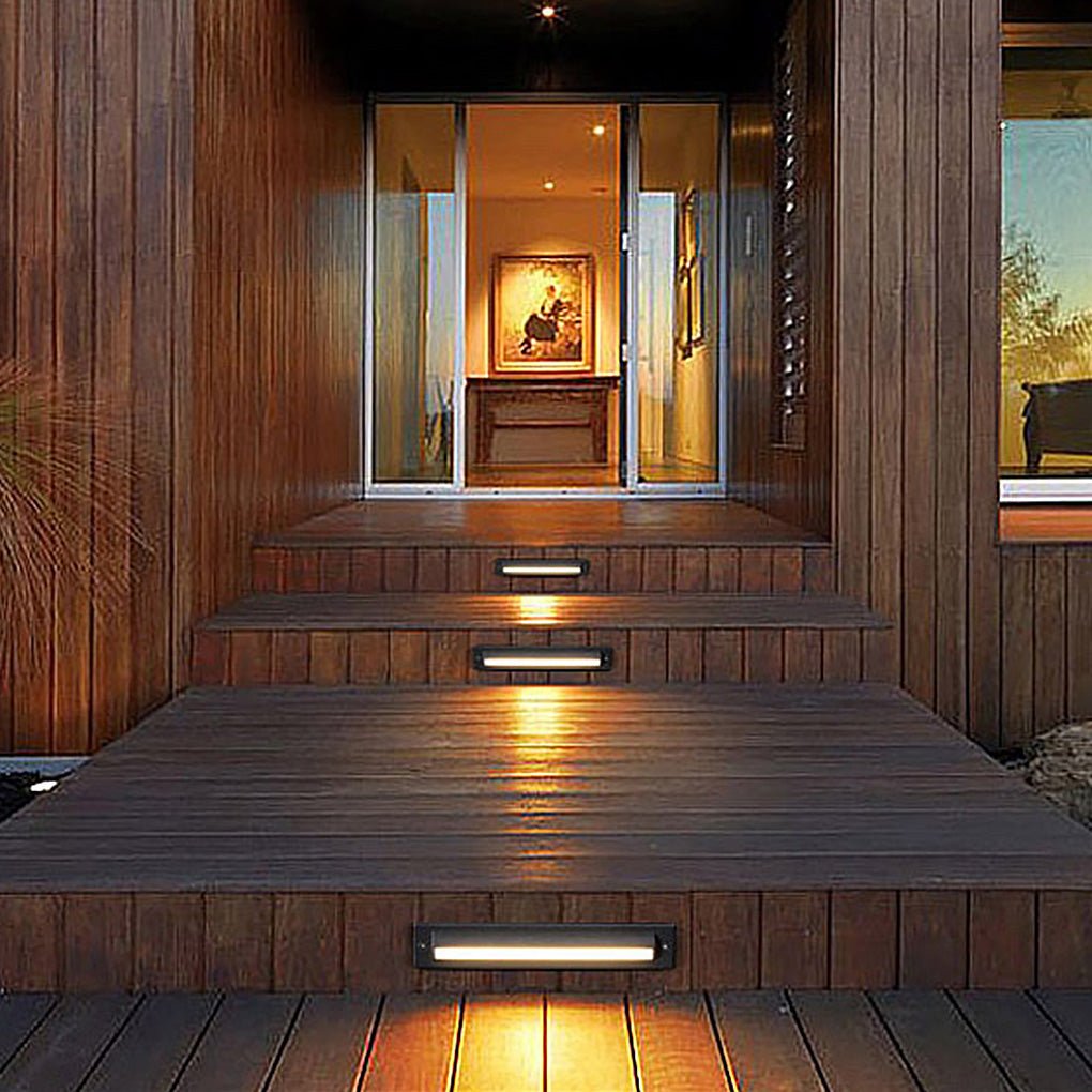 Long Strip Embedded Wall Light Corner Lights for Outdoor Garden Steps - Lumpaz