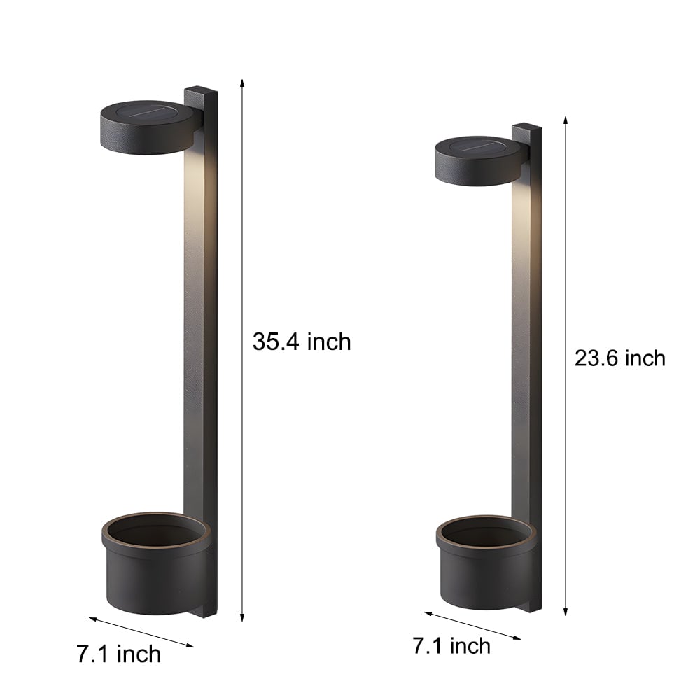 Waterproof Decor LED Solar Wall Lights with Flowerpot Outdoor Wall Lamp - Lumpaz