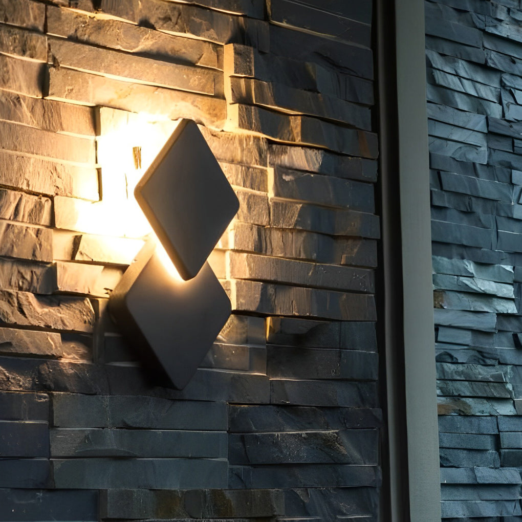 Adjustable Square Waterproof LED Black Modern Outdoor Wall Light Wall Lamp - Lumpaz