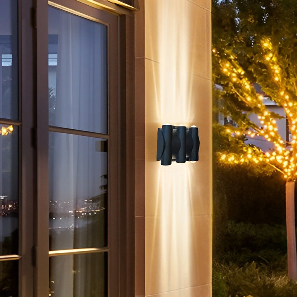 Up and Down Light LED Waterproof Black Modern Wall Washer Light Wall Lamp - Lumpaz