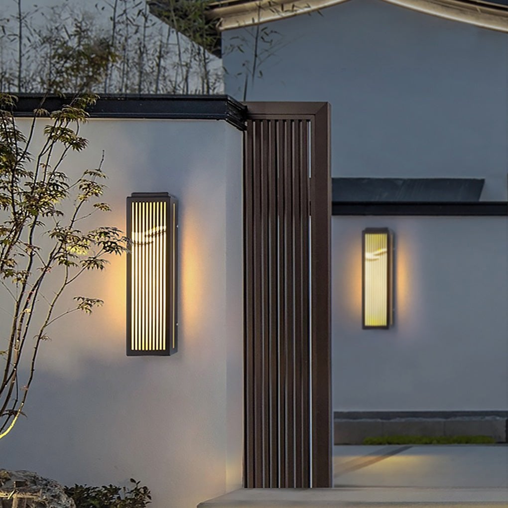 Waterproof Villa Courtyard Gate Unique Hollowed Design Wall Lamp for Outdoor - Lumpaz
