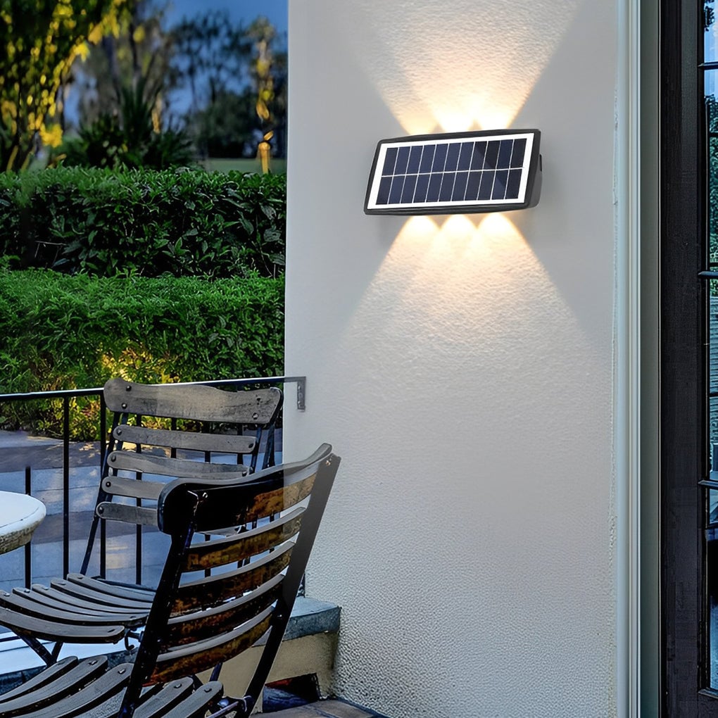 Rectangular Up and Down Lights LED Waterproof Black Modern Wall Lamp - Lumpaz