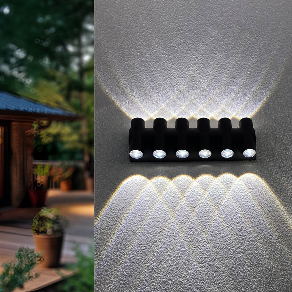 Up and Down Light LED Waterproof Black Modern Wall Washer Light Wall Lamp - Lumpaz