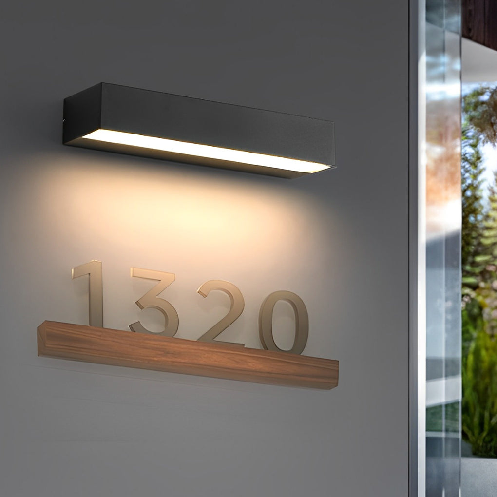 Minimalist Strip Waterproof LED Black Modern Outdoor Wall Washer Light - Lumpaz