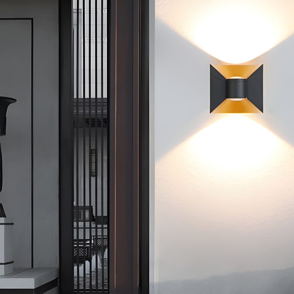 Square Up and Down Lights 6W LED Waterproof Modern Outdoor Sconces - Lumpaz