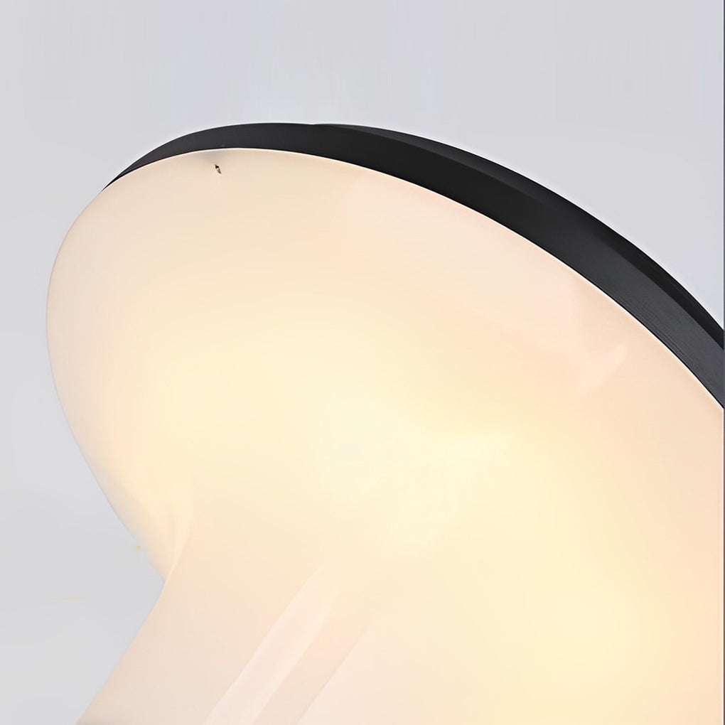 Round Flower LED Waterproof Black Modern Solar Wall Lamp Wall Sconces Lighting - Lumpaz