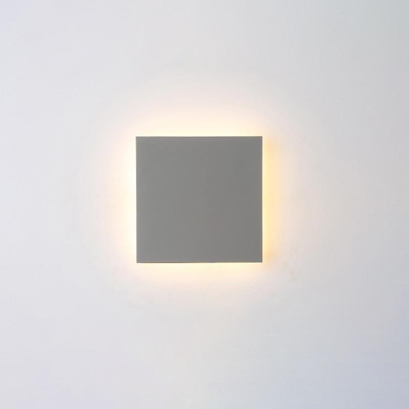 Flat Square Round LED Waterproof Black Modern Outdoor Wall Lights Wall Lamp - Lumpaz