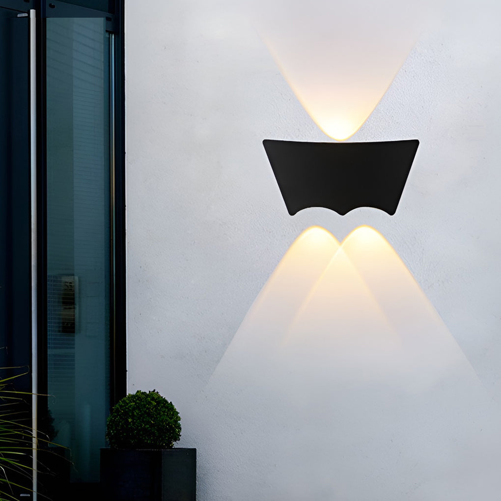 LED Up and Down Lights Waterproof Black Modern Sconce Wall Washer Light - Lumpaz