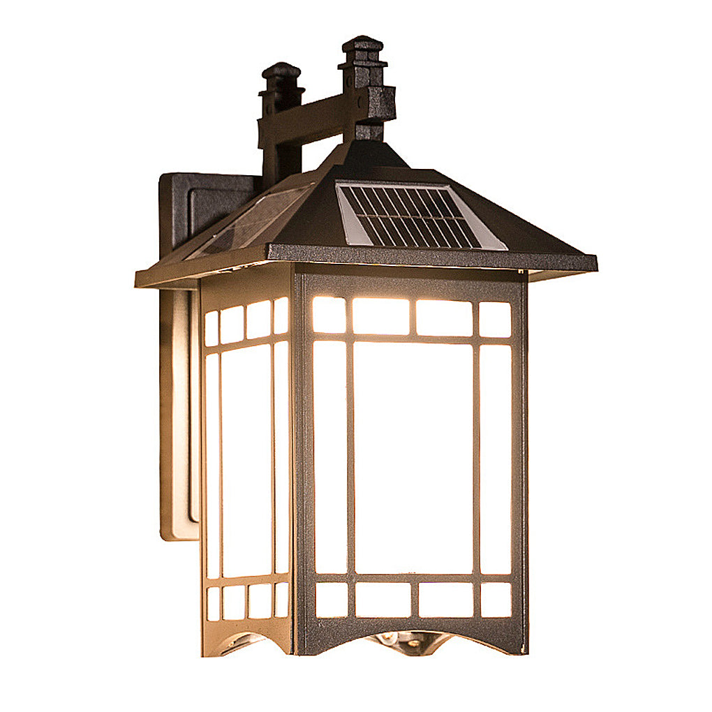 Retro Waterproof LED Vintage Solar Wall Lamp with Remote Wall Sconce Lighting - Lumpaz