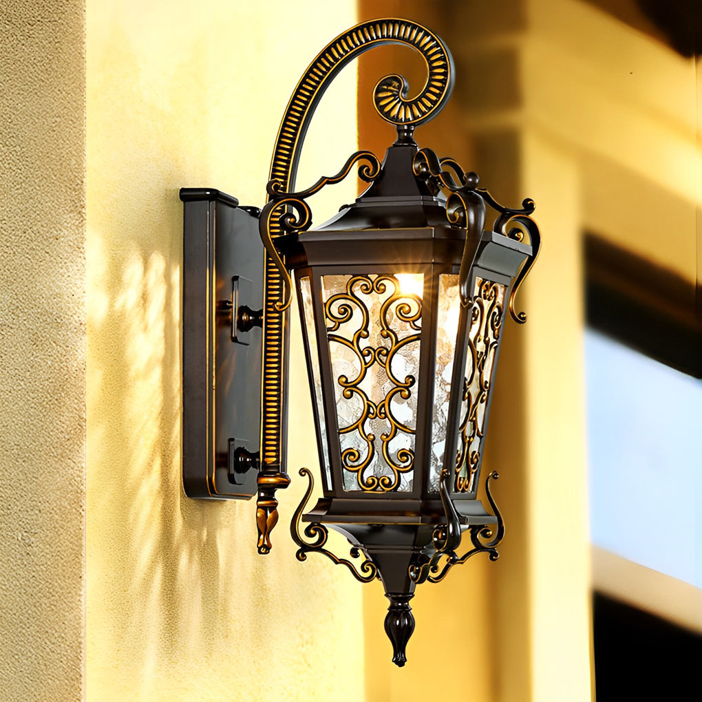 Retro Pattern Outdoor Waterproof European Style Wall Lamp Exterior Lights - Lumpaz