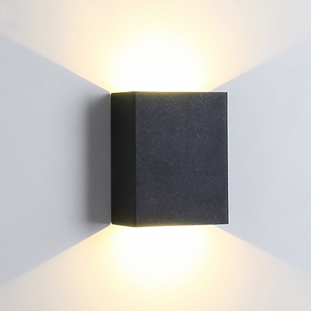 Waterproof Square LED up and down Lighting Modern Outdoor Wall Lights - Lumpaz