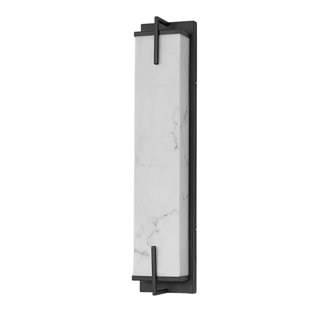 Resin Rectangular Waterproof LED Black Modern Outdoor Sconce Lighting - Lumpaz