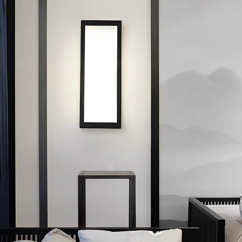 Rectangular LED Waterproof Black Modern Outdoor Exterior Light Wall Lamp - Lumpaz
