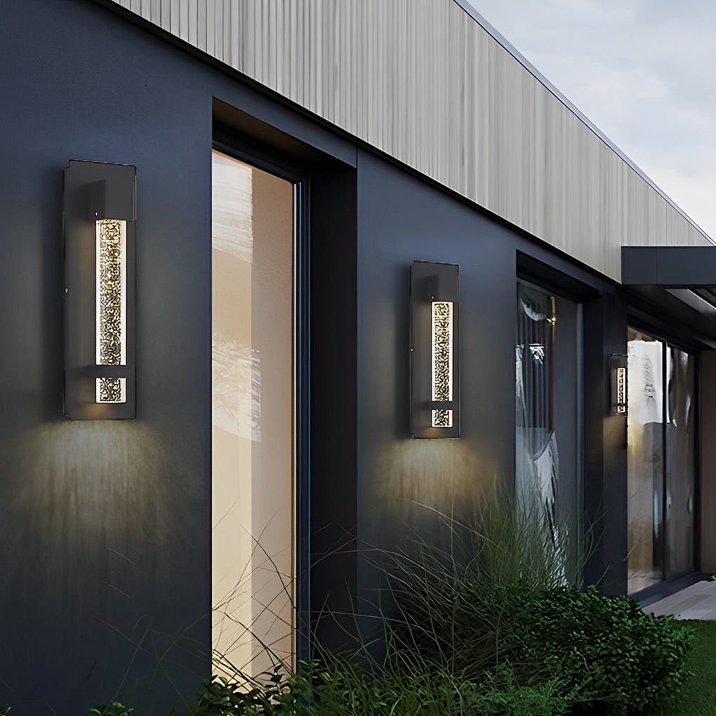 11.8 Inch Waterproof Hardwired Bubbles Glass Outdoor Wall Light - Lumpaz