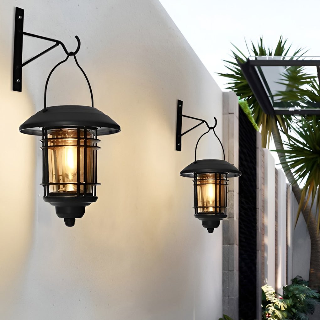 Industrial Style Solar Outdoor Wall Lights Wall Sconce Lighting LED Wall Lamp - Lumpaz