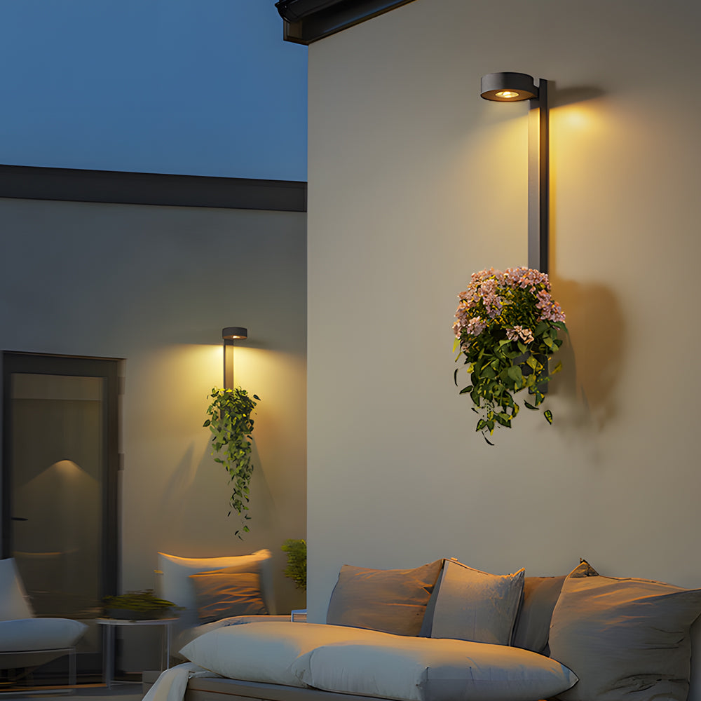 Waterproof Decor LED Solar Wall Lights with Flowerpot Outdoor Wall Lamp - Lumpaz