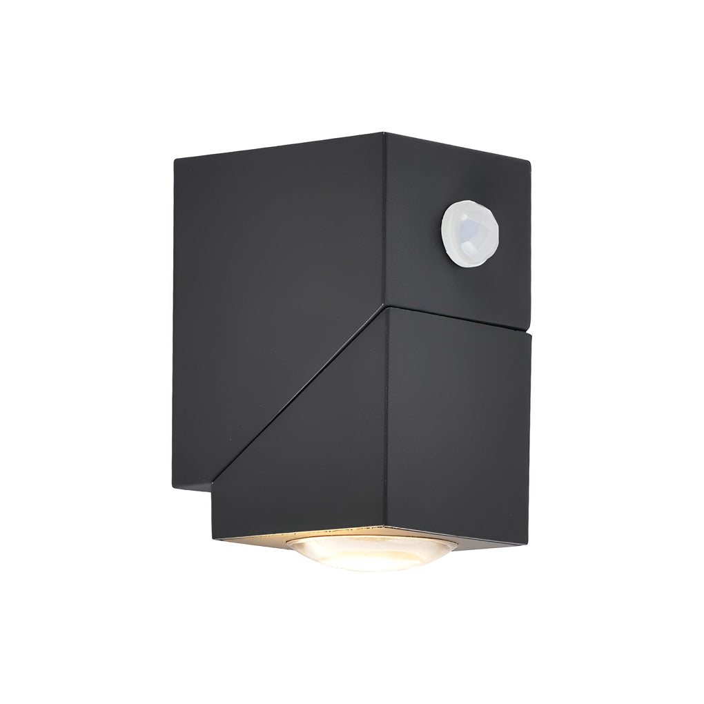 Adjustable Up and Down Light Motion Sensor Waterproof Black Wall Lamp - Lumpaz