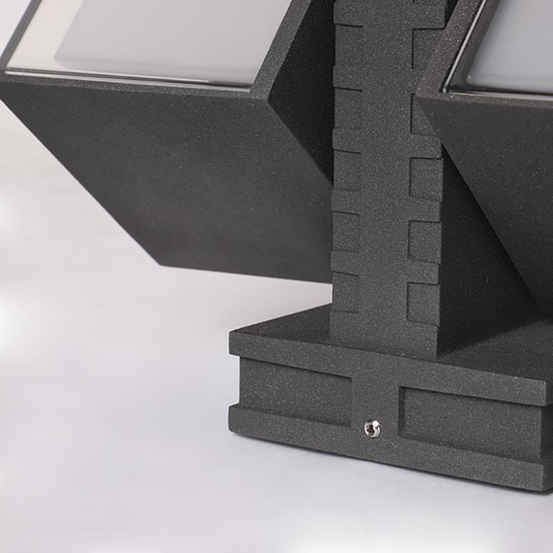 Adjustable Square Lamps Up And Down Lighting Black Outdoor Wall Lights - Lumpaz
