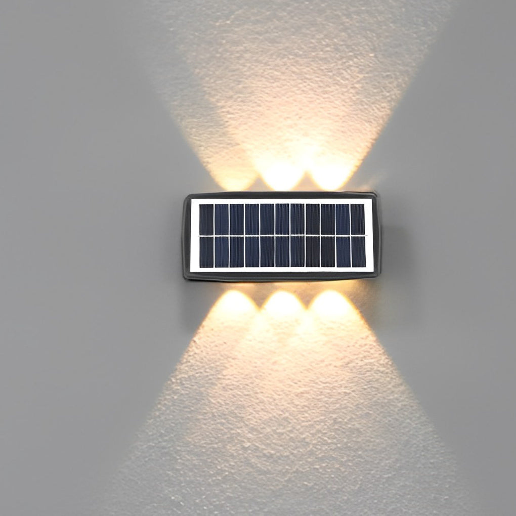 Rectangular Up and Down Lights LED Waterproof Black Modern Wall Lamp - Lumpaz