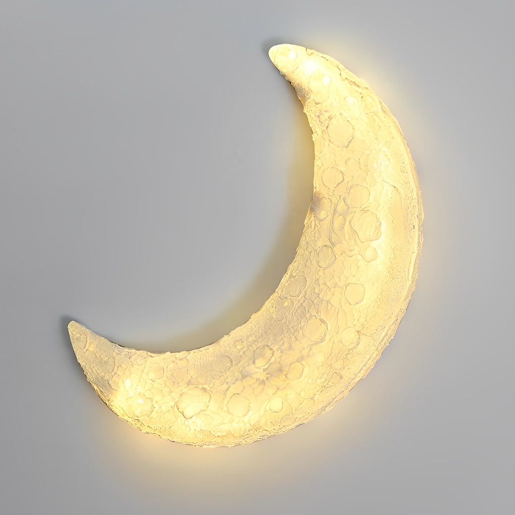 Creative Resin Moon Waterproof LED Modern Outdoor Wall Sconce Lighting - Lumpaz