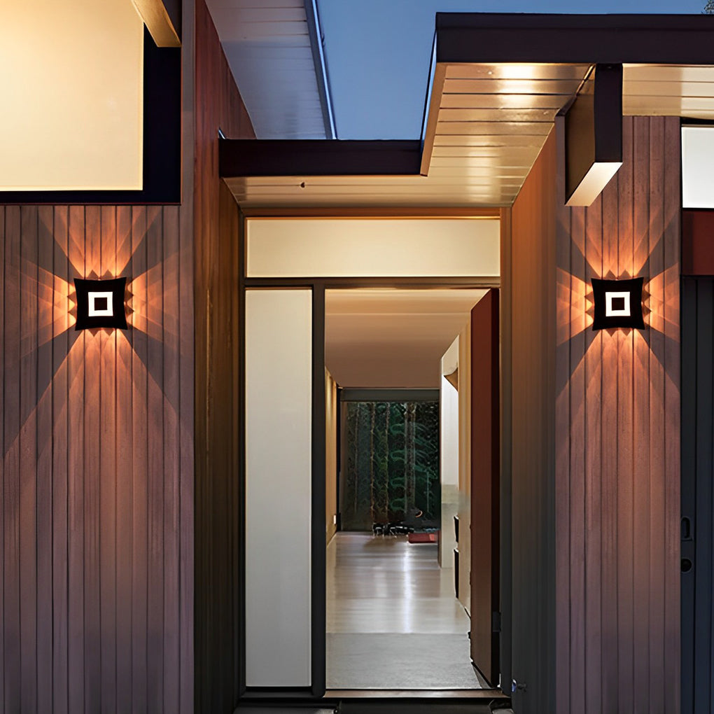 Unique Star Up and Down Lighting LED Waterproof Black Modern Wall Lamp - Lumpaz